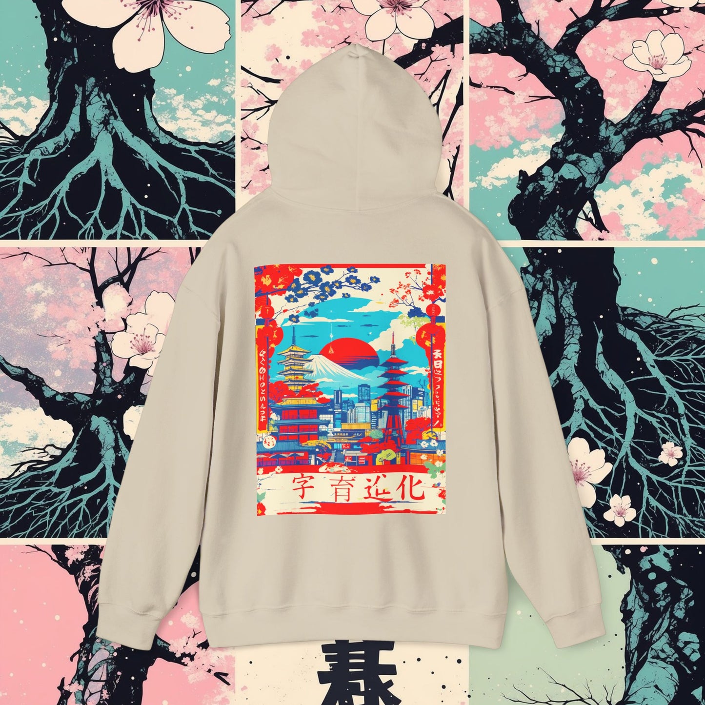 Hooded Sweatshirt Fujiyama High Rise Design