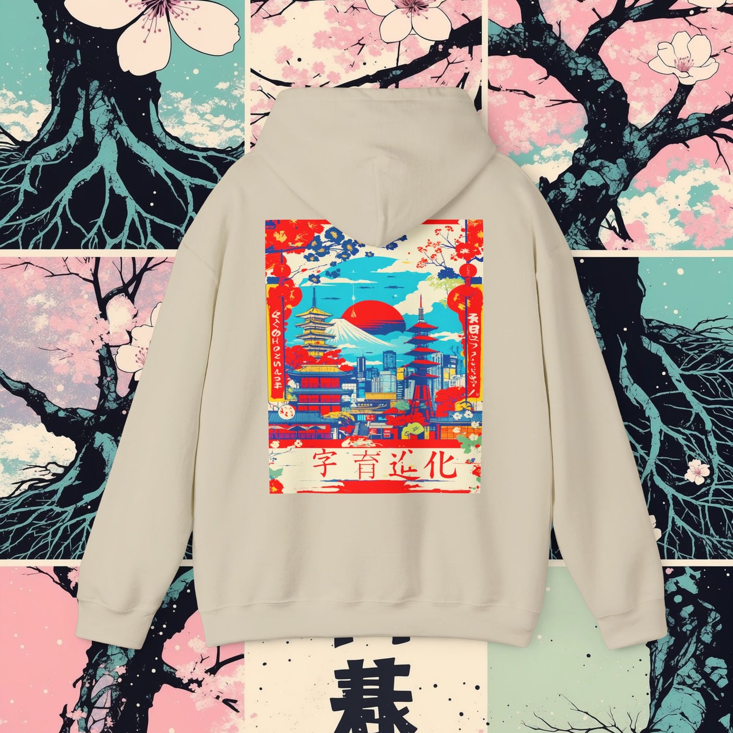 Hooded Sweatshirt Fujiyama High Rise Design