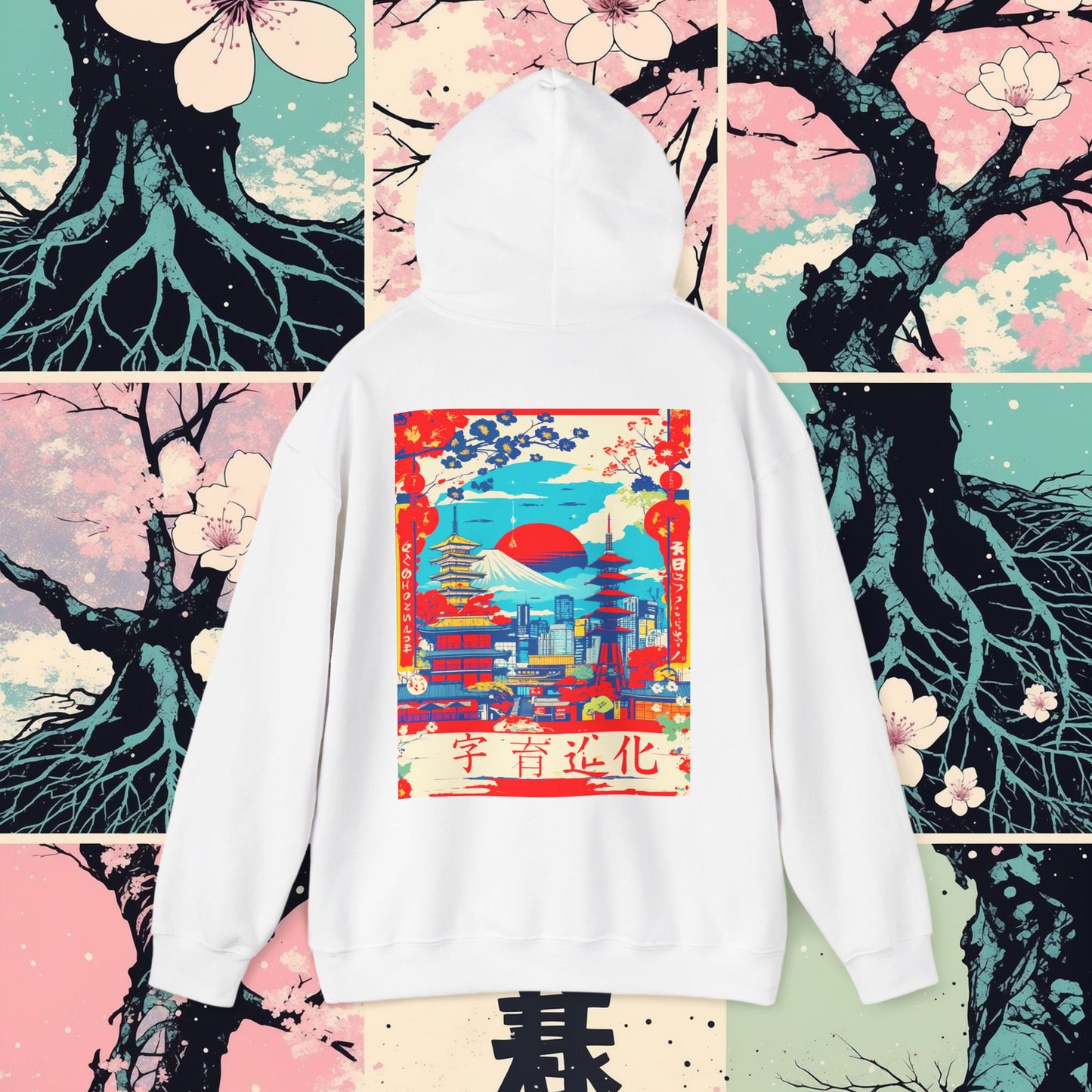 Hooded Sweatshirt Fujiyama High Rise Design