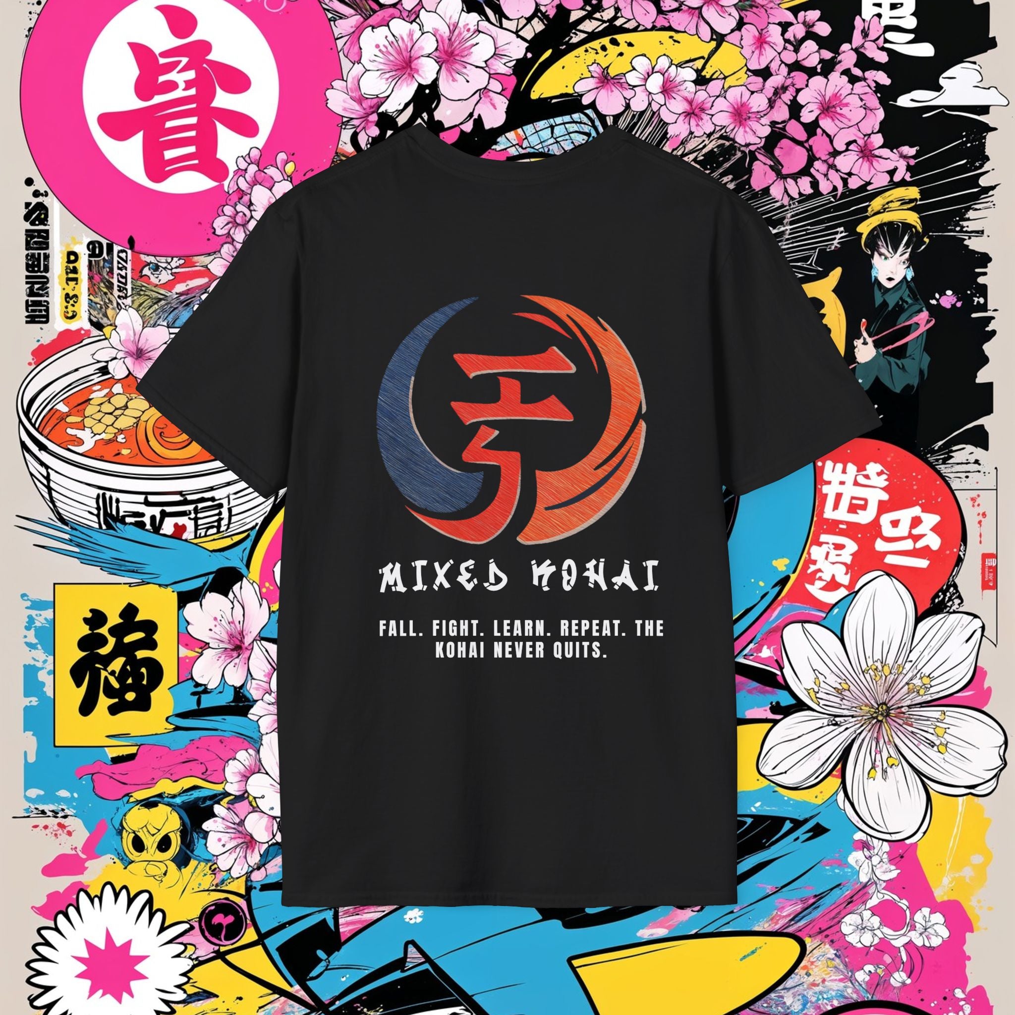 T-Shirt Lifestyle of the Mixed Kohai Fall Fail Learn Never Quit