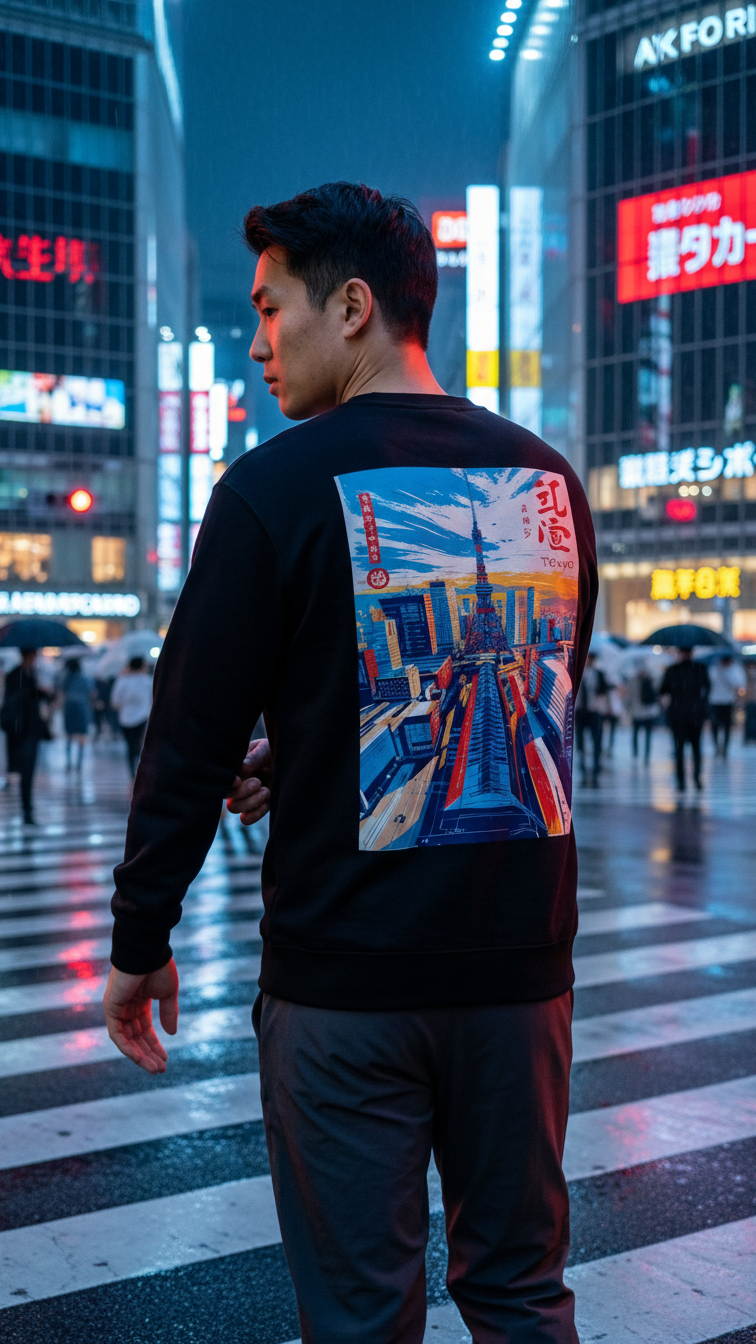 Tokyo Skyline Crewneck