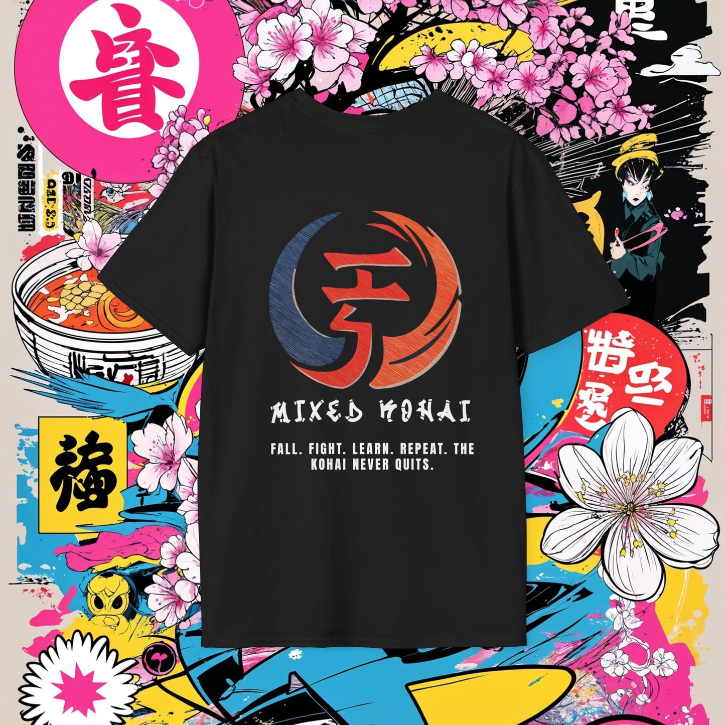 T-Shirt Lifestyle of the Mixed Kohai Fall Fail Learn Never Quit