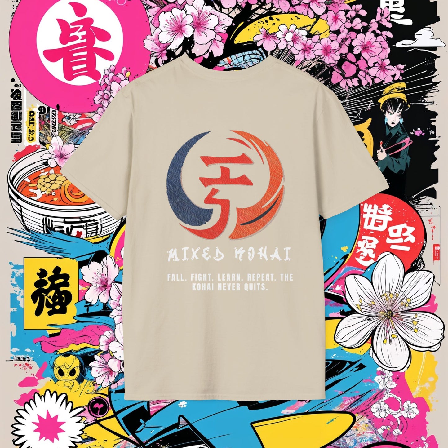 T-Shirt Lifestyle of the Mixed Kohai Fall Fail Learn Never Quit